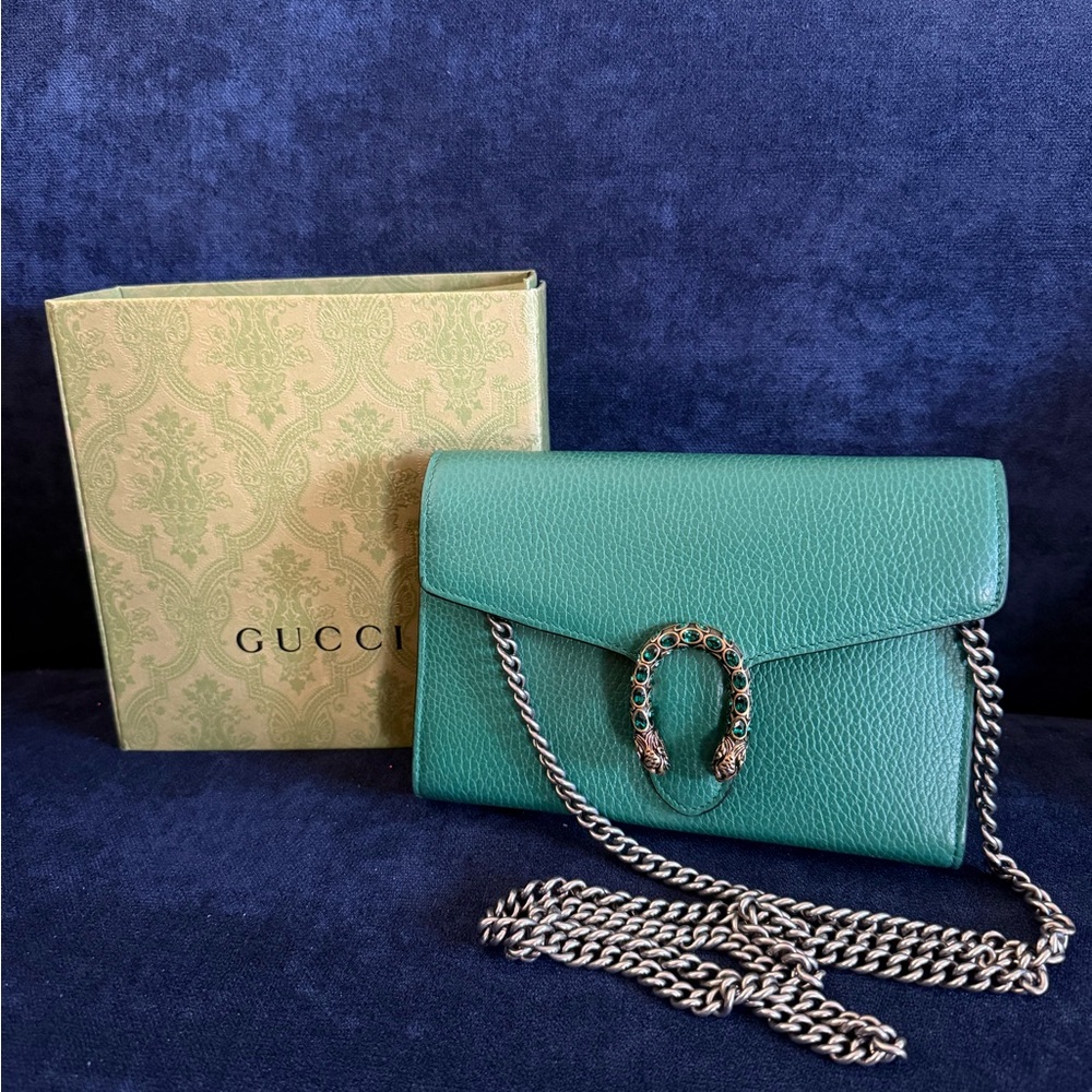 Dionysus wallet on chain. Leather Clutch with Chain
 ORIGINAL $1,990